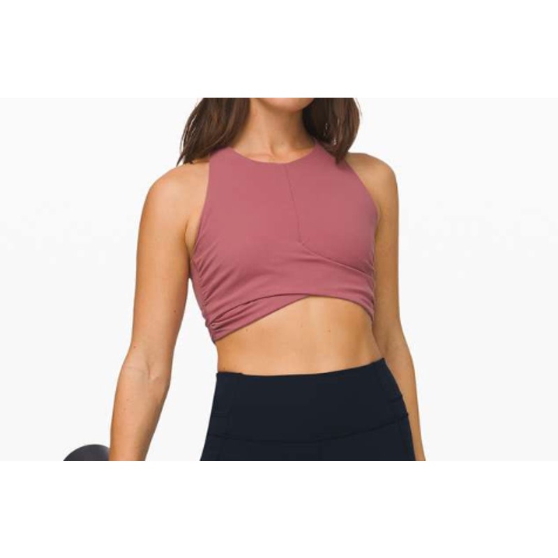 40 - Lululemon Always Aligned Bra Moss Rose Sz 8