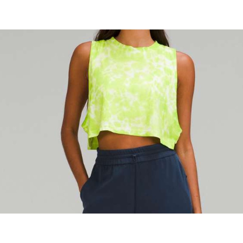 6625 NWT Lululemon All Yours Cropped Cotton Tank Top *Tie Dye sz 12