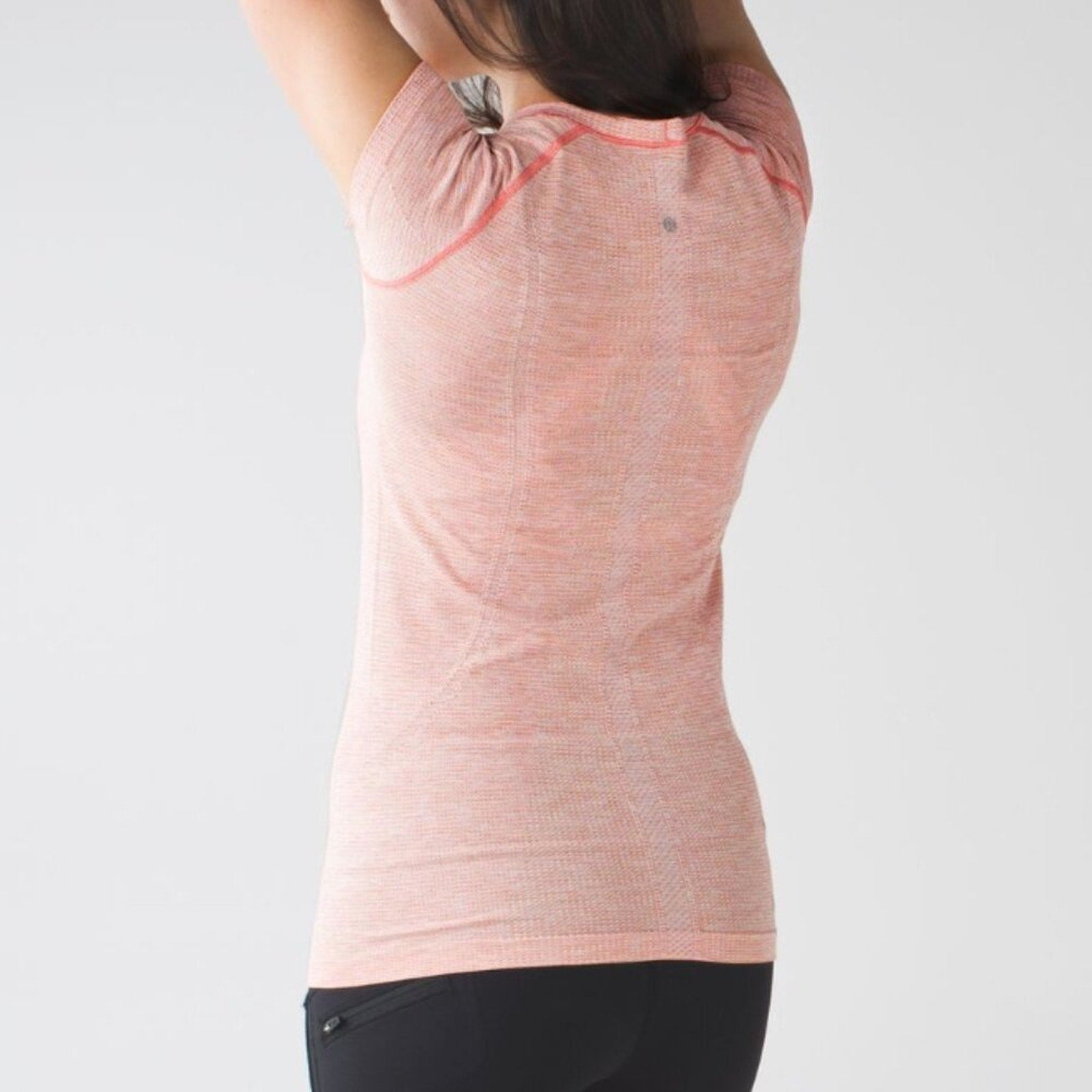187 Lululemon Swiftly Tech Short Sleeve Crew Jewelled Magenta/Peach Fuzz Sz 6