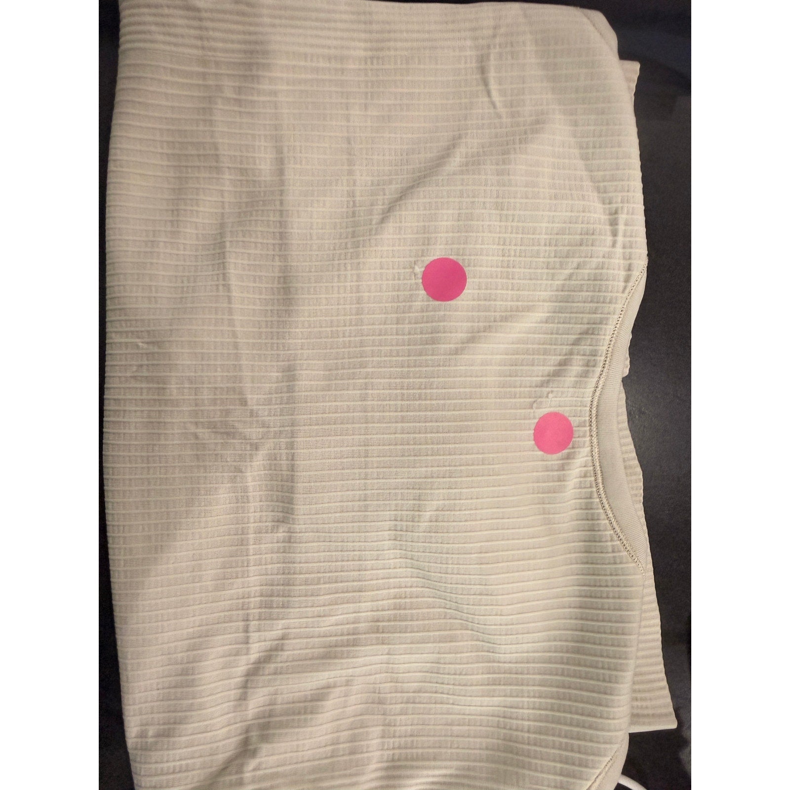 352 - Lululemon Ebb To Street Racerback Crop Tank in Natural Ivory Sz 8 *PULL