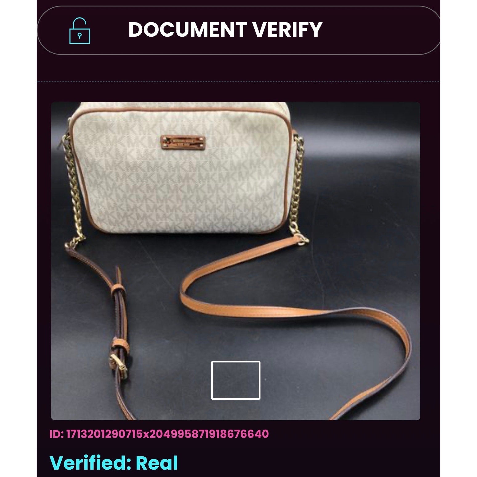 0226 NWT Michael Kors Signature MK Crossbody ** AUTHENTICATED