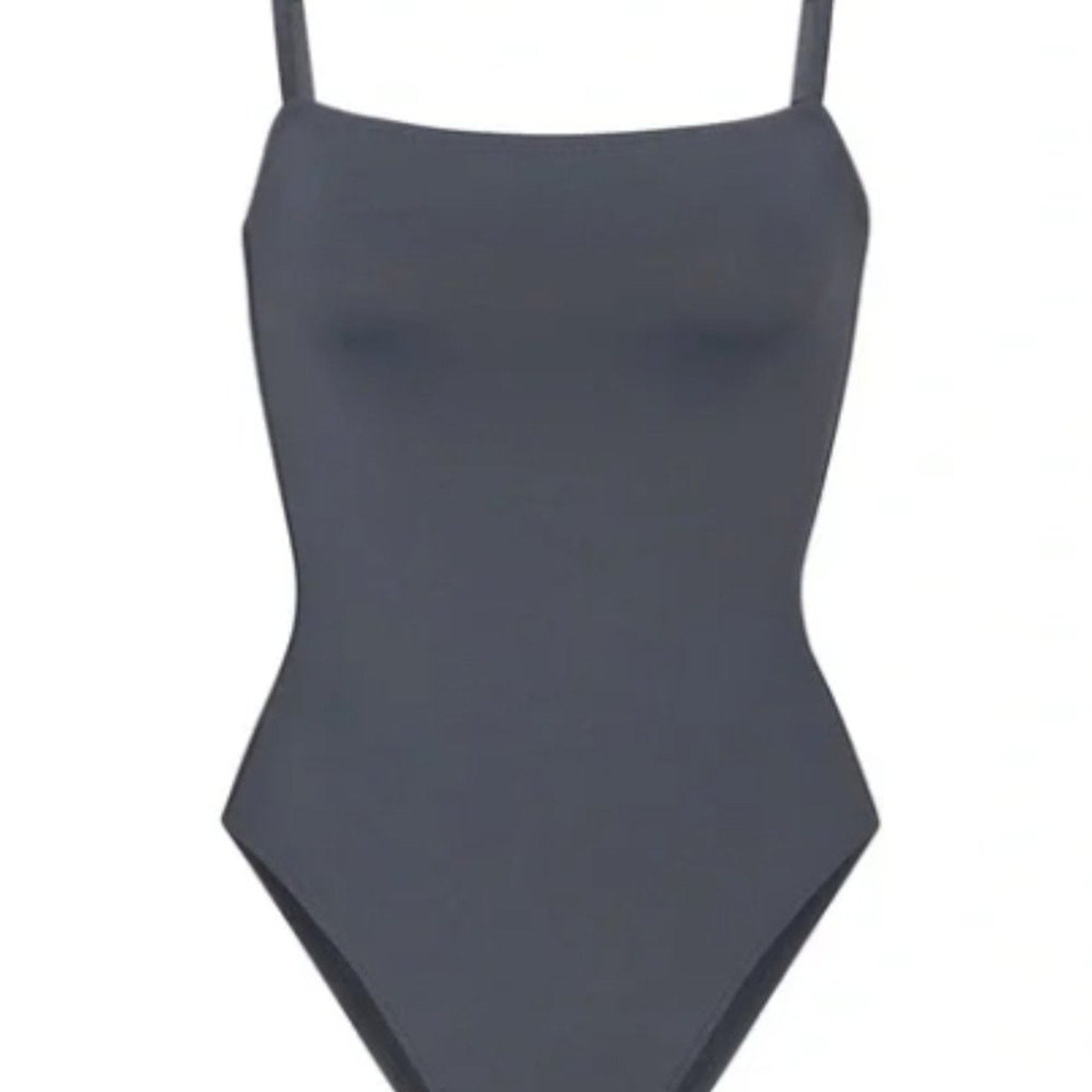 (2441) NWT SKIMS Shaping Swim Cami One Piece in Gunmetal Sz M **SOLD OUT