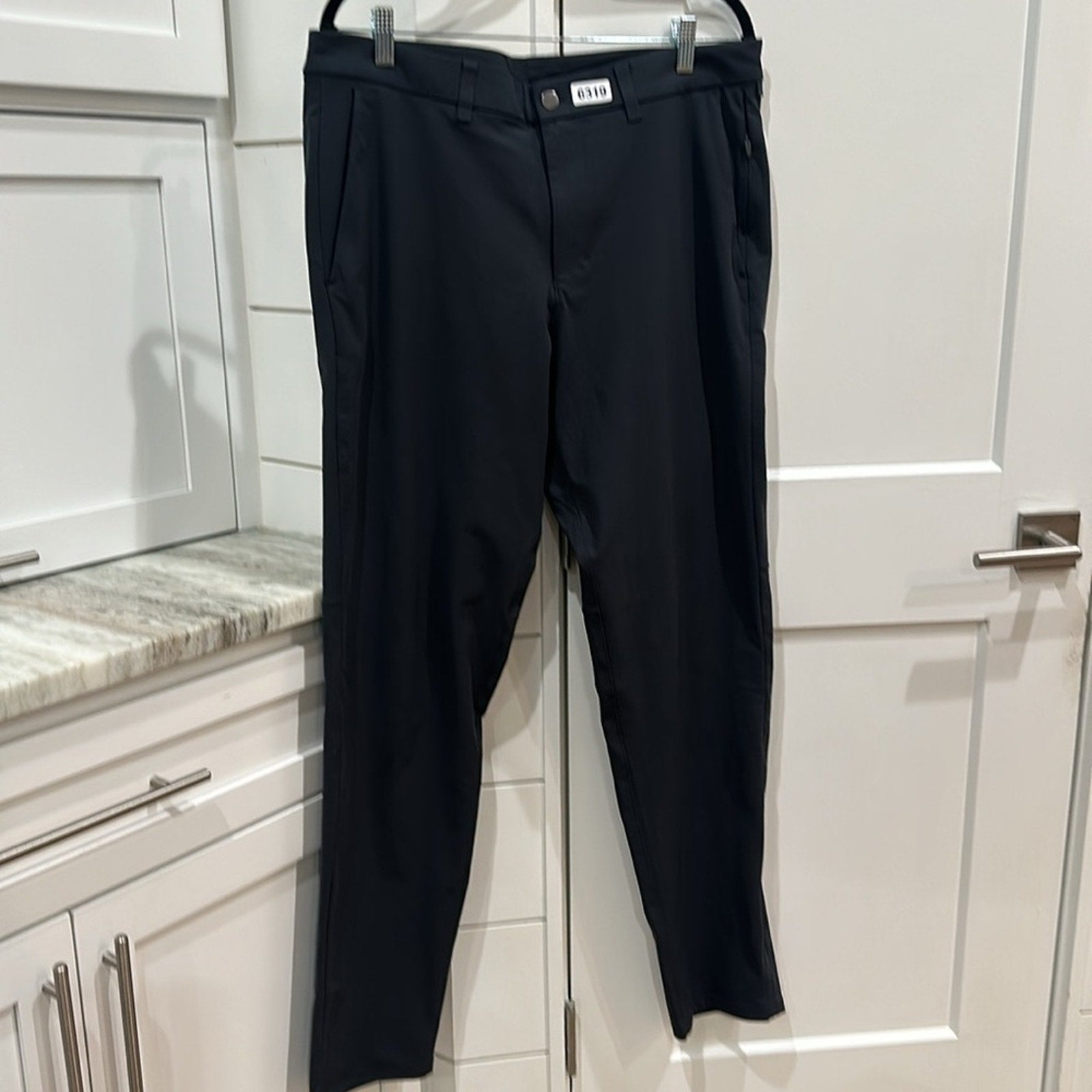 (6319) LULULEMON Commission Pant Slim 34"L *Warpstreme Sz 36W in NAVY