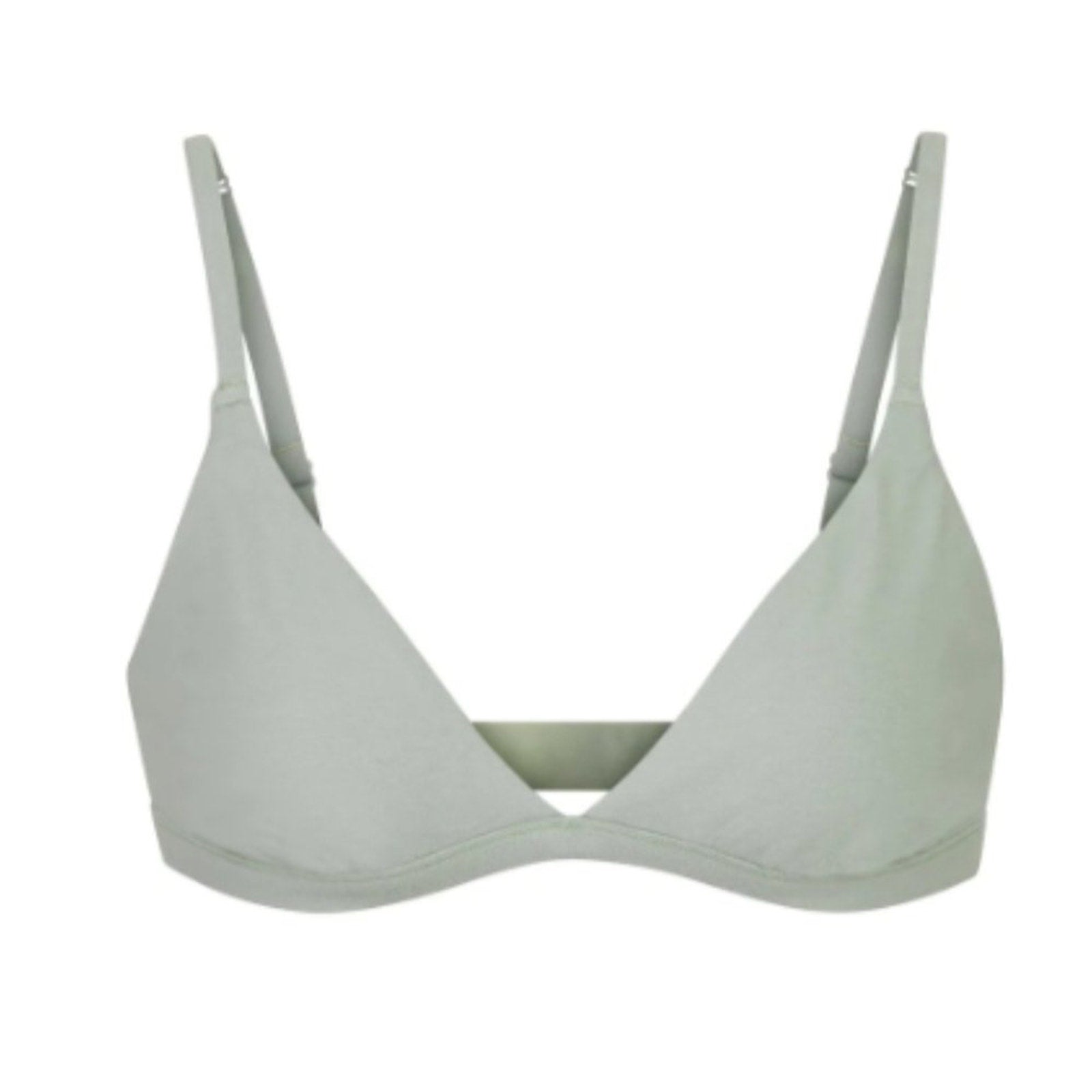 (2428) NWT SKIMS Cotton Jersey TRIANGLE BRALETTE - MINERAL - XL (SIZE SOLD …