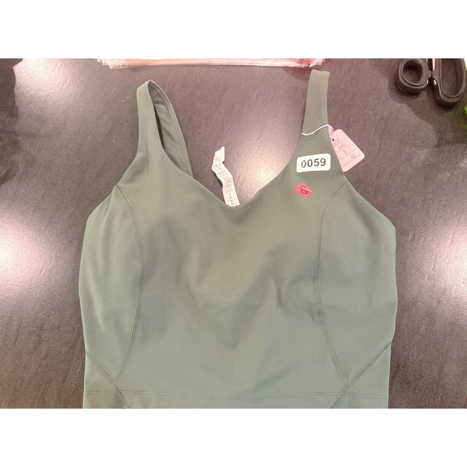 59 - Lululemon Align Tank Top *Light Support in Dark Forrest Sz 8