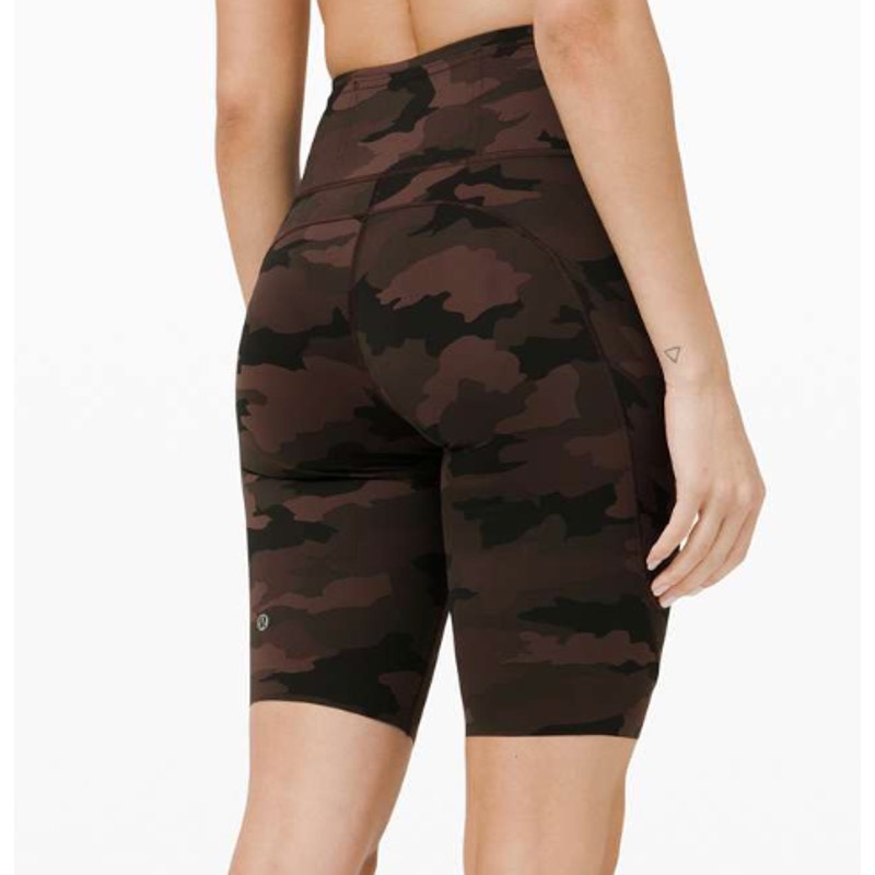 6714 LULULEMON Fast and Free Short 10" Incognito Camo Multi Grey Sz 6
