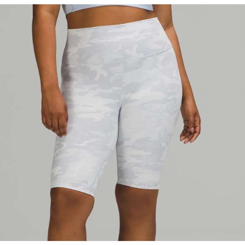 84 - Lululemon Wunder Under Short 10" *Ribd Incognito Camo Jacquard Alpine Sz 4