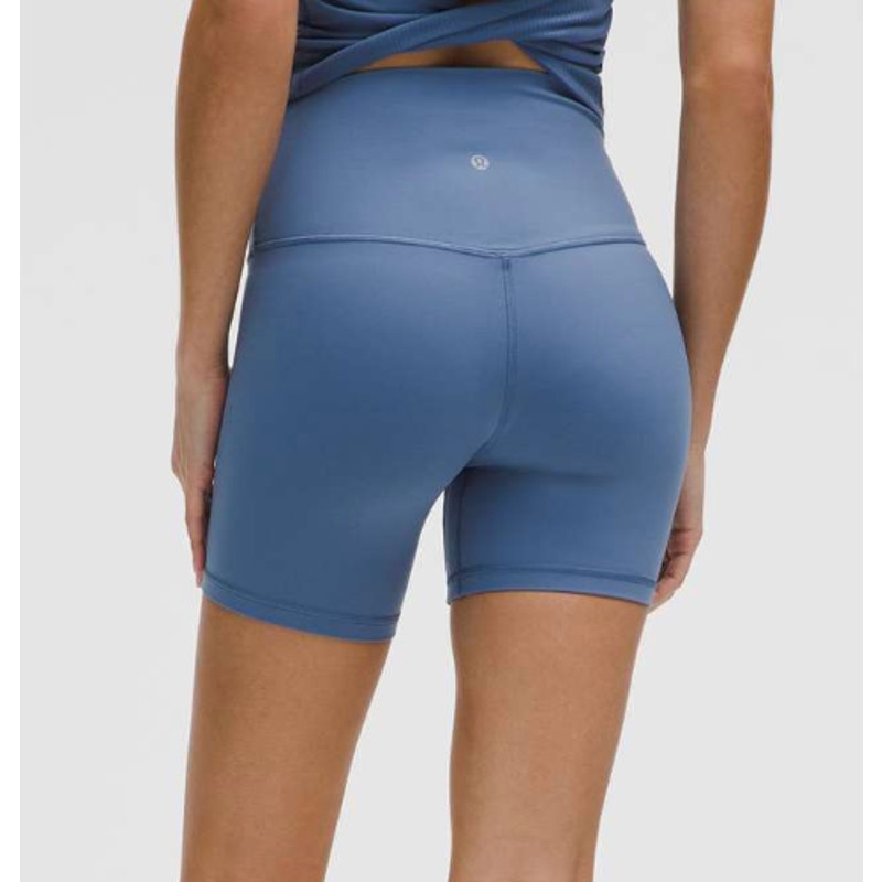 6888 NWT Lululemon Align High-Rise Short 6" Washed Denim Sz 4