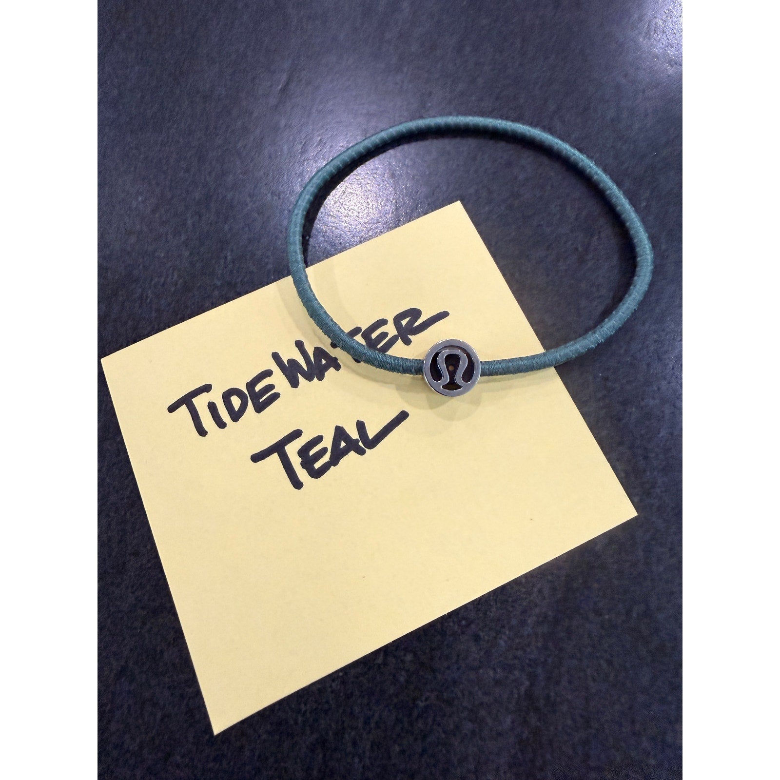 391 - NWOT LULULEMON 1PK Glow On Hair Ties Glow - TideWater Teal