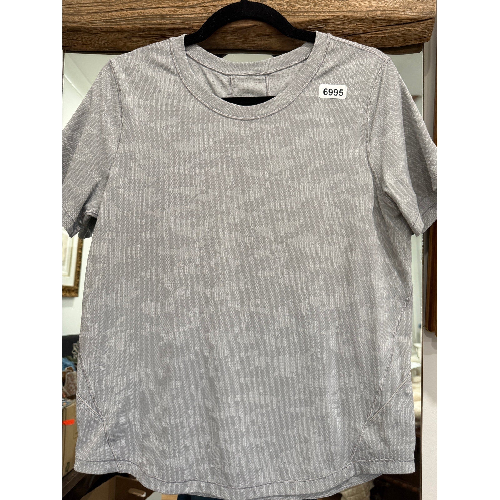 6995 Lululemon Long Distance Short Sleeve Incognito Camo SSL Silver Drop Alpine z 12