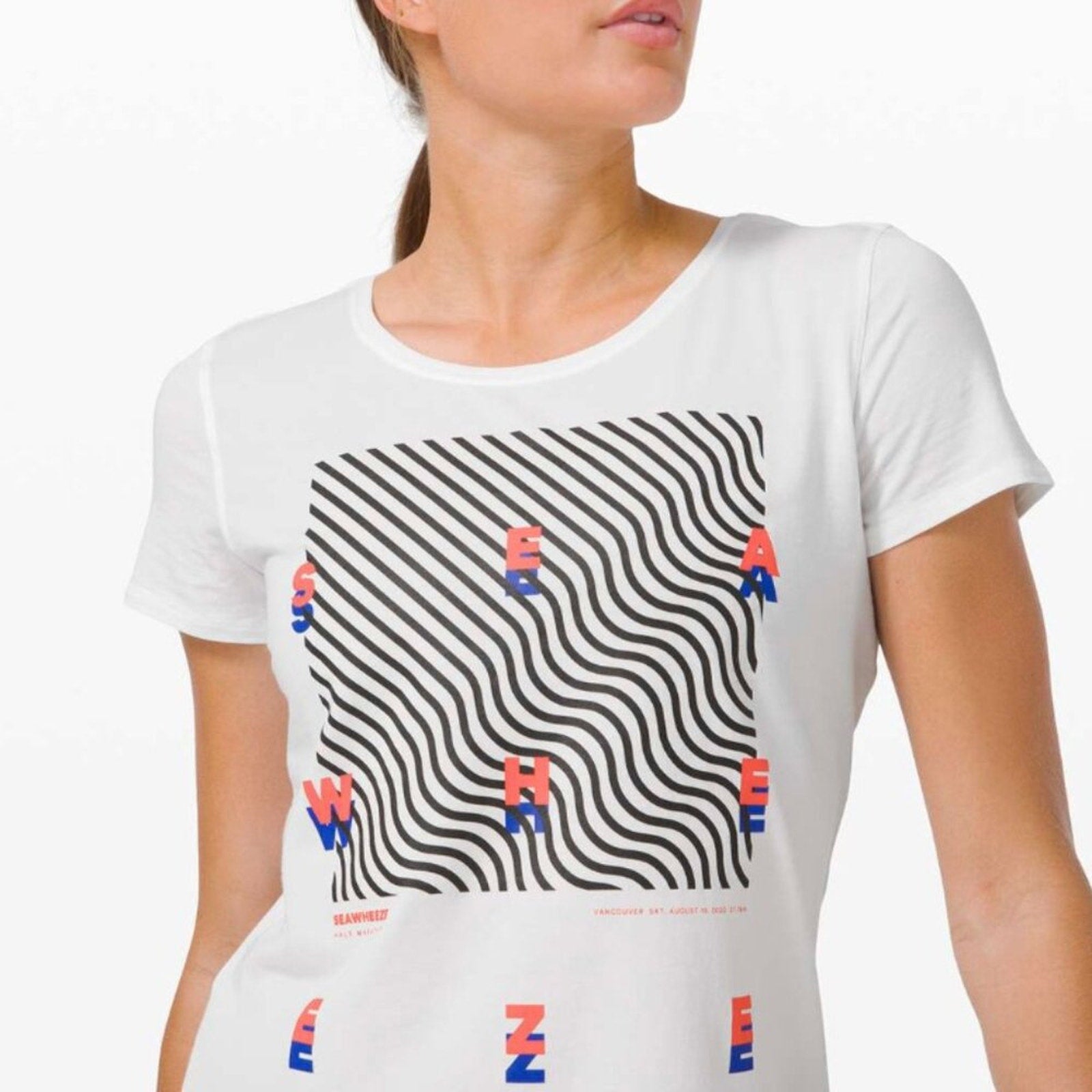 183 Lululemon Love Crew III *SeaWheeze White in M *COLLECTIBLE *RARE