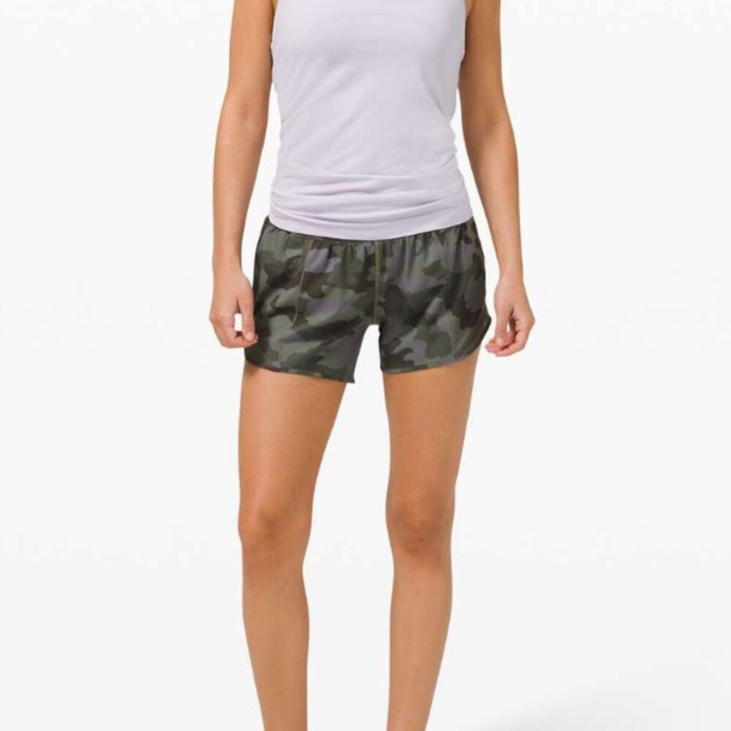 6899 Lululemon Hotty Hot Short II *Long 4" Heritage 365 Camo Dusky Lavender Mult