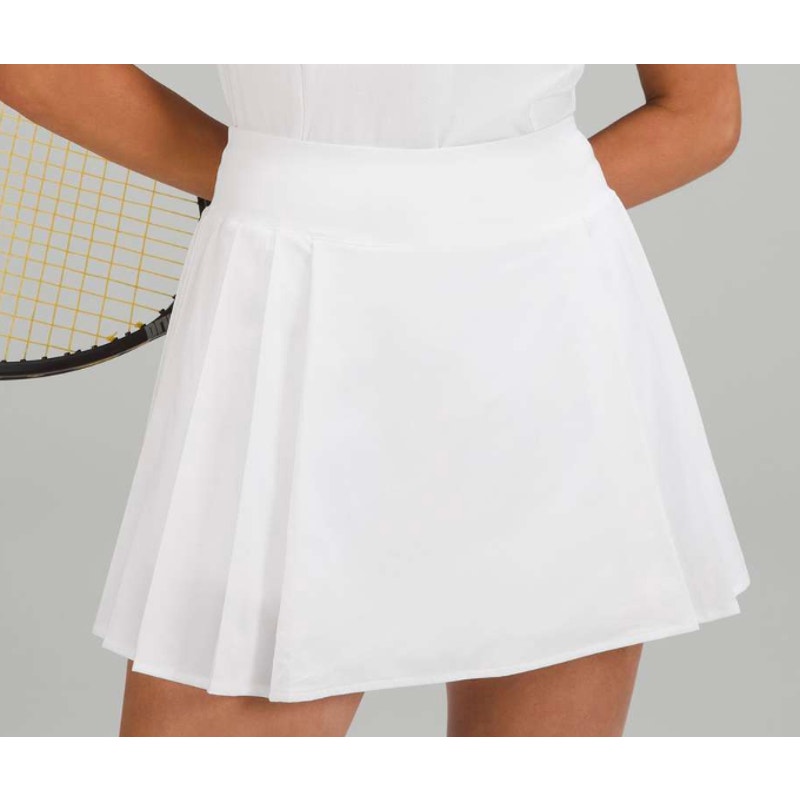 6521 LULULEMON Side-Pleat High-Rise Tennis Skirt White in Sz 8 **FLAW on Front