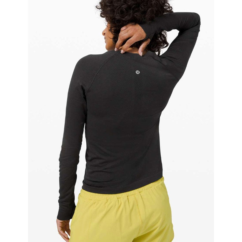 6416 Lululemon Swiftly Tech Long Sleeve 2.0 *Race Length BLACK Sz 6 **FLAW