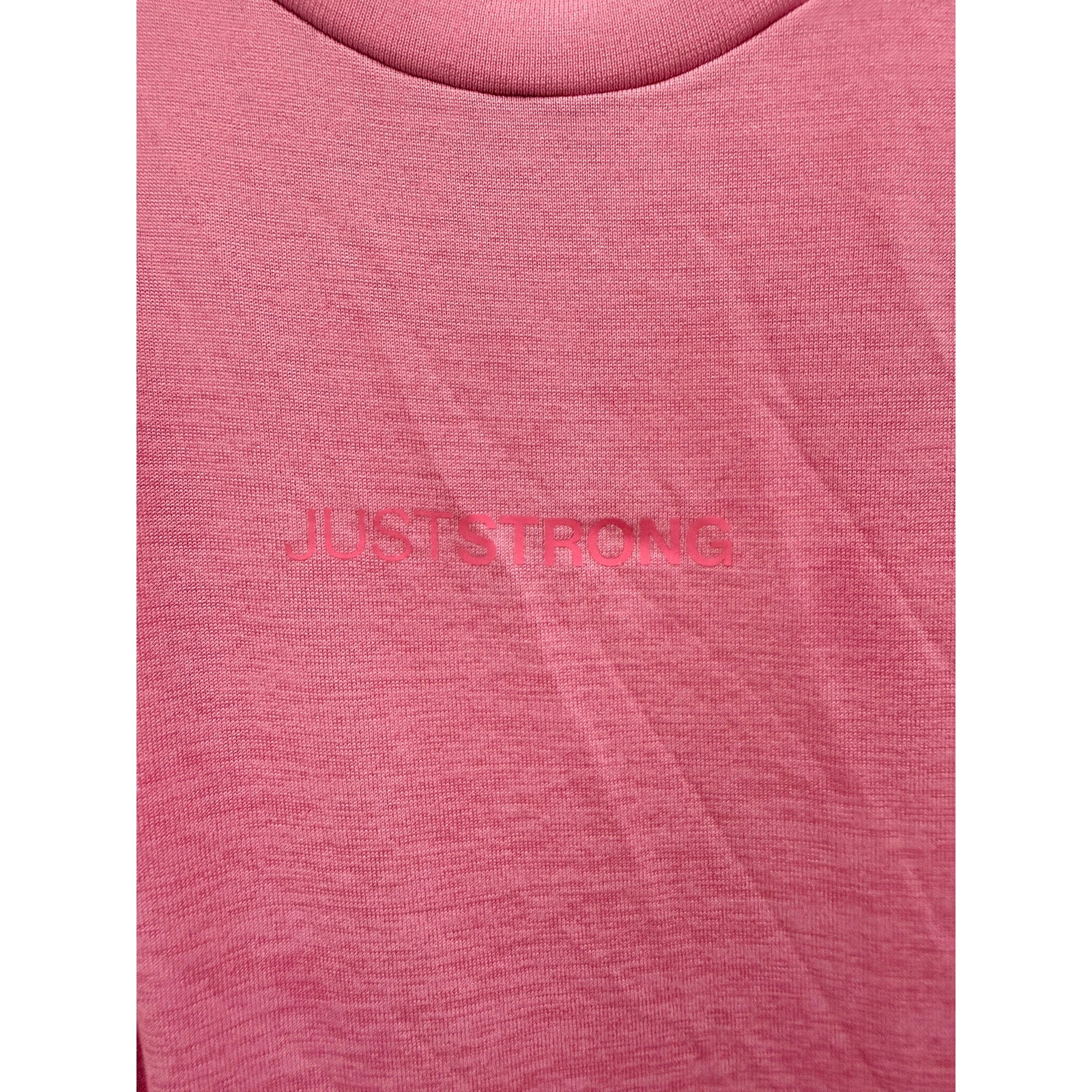 366- JUST STRONG Laser Seamless Workout Tee in Bubblegum in Sz L