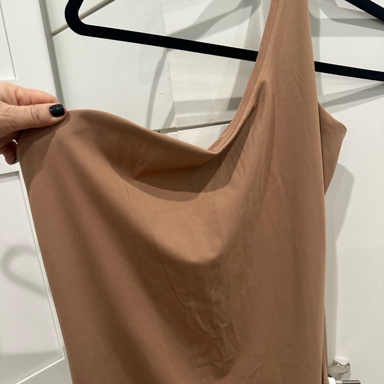 (2400) SKIMS All-In-One One Shoulder Onesie Sz in 3X