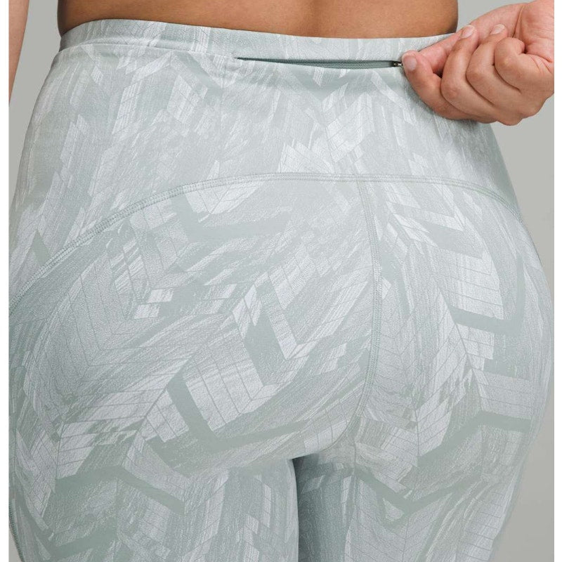 83 - Lululemon Swift Speed HR Short 8" Reverberate Chevron Jacquard Silver Sz 4