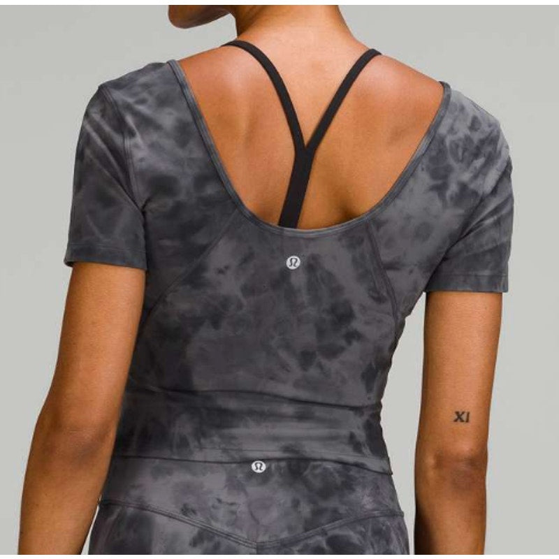 6589 NWT Align T-Shirt Diamond Dye Pitch in Grey Graphite Grey in Sz 8