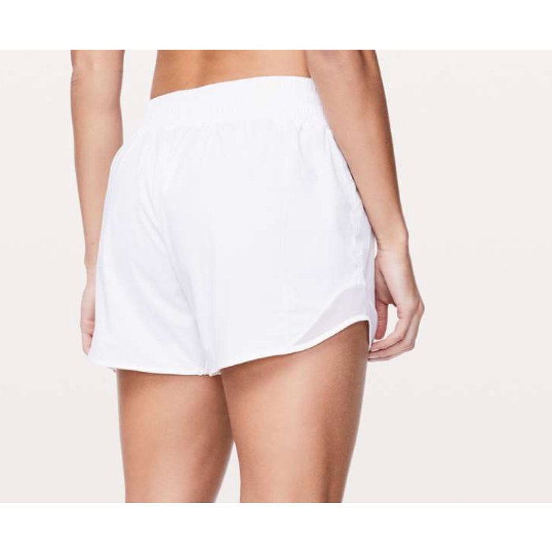 6482 Lululemon Hotty Hot Short *High-Rise Long 4" White Sz 6 *LOVED