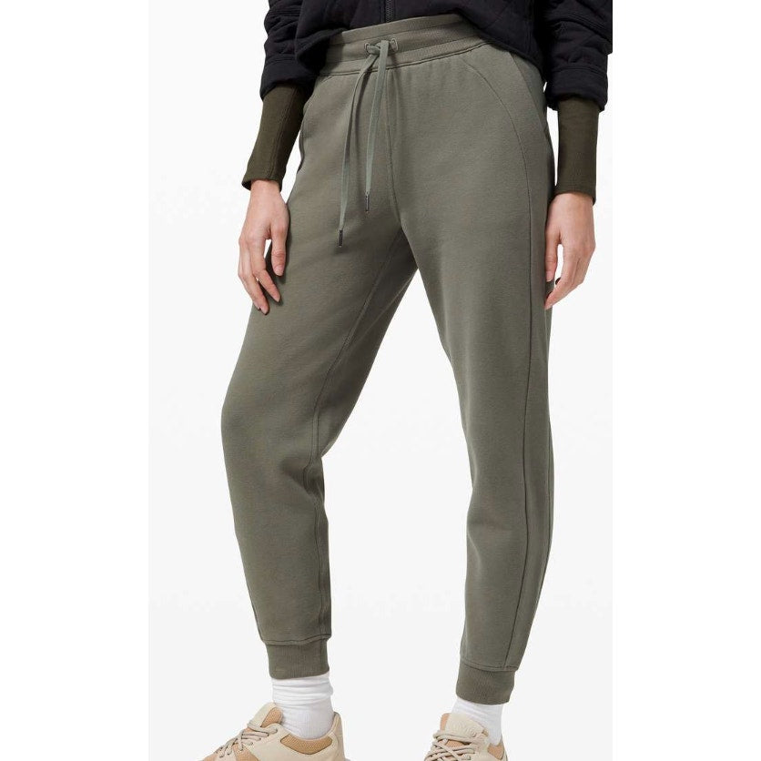 6541 Lululemon Scuba High-Rise Jogger *Fleece 28" Grey Sage sz 8 *LOVED