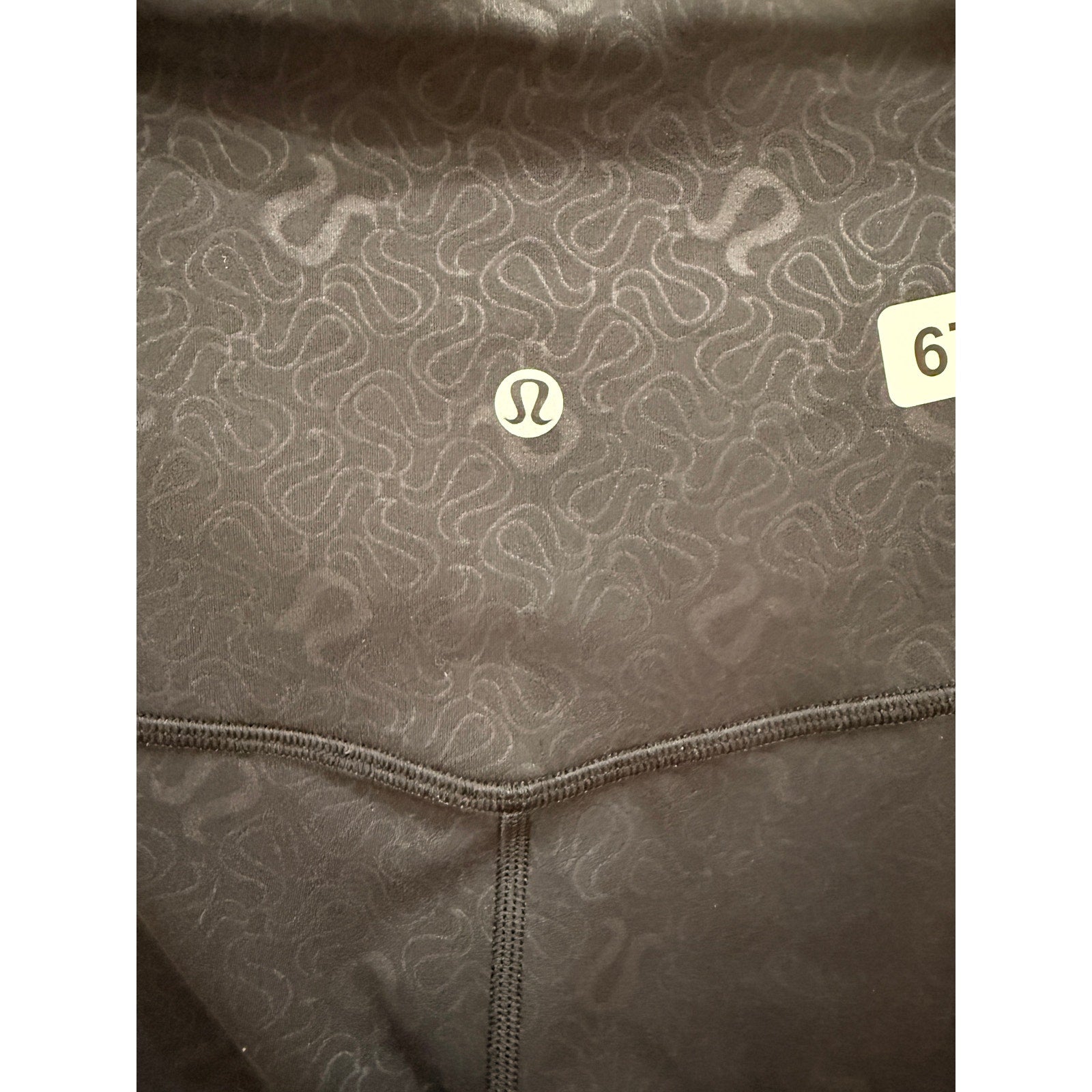 6780 Lululemon Align HighRise Pant with Pockets 25" Yogo Emboss Black Sz 12 *RARE