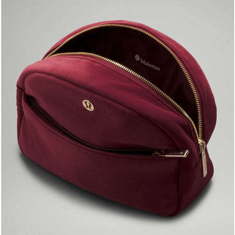 88 NWT LULULEMON Go Getter Pouch 2L *Velour Wine Berry / Gold