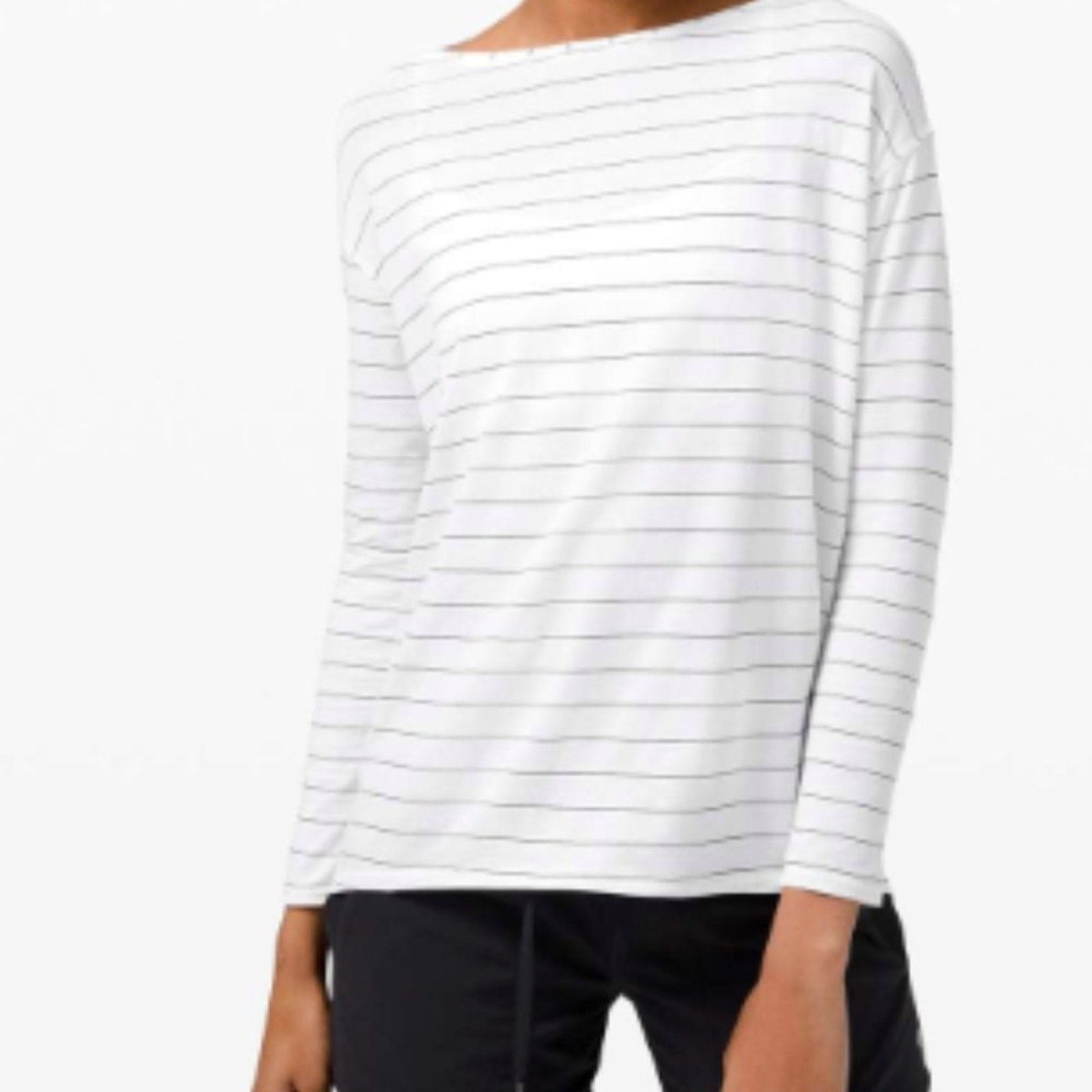 (2201) LULULEMON BACK in ACTION Long Sleeve P2P=28.5" Oversized