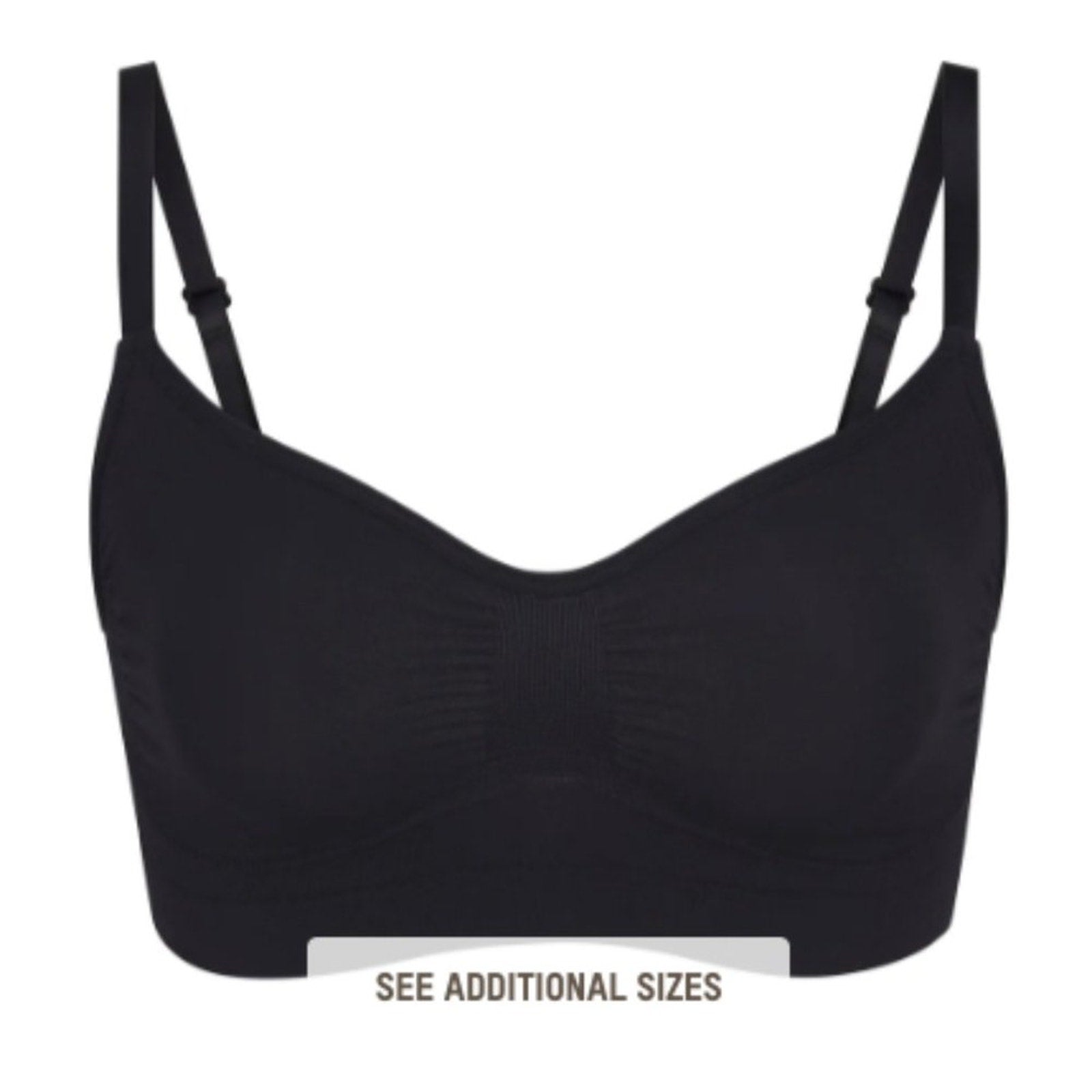 (2224/2225) SKIMS NWT SEAMLESS SCULPT  BRALETTE **ONYX in L/XL