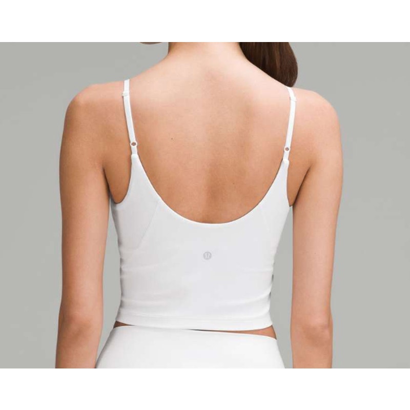 64 NWT LULULEMON Align Cropped Cami Tank Top White Sz 0