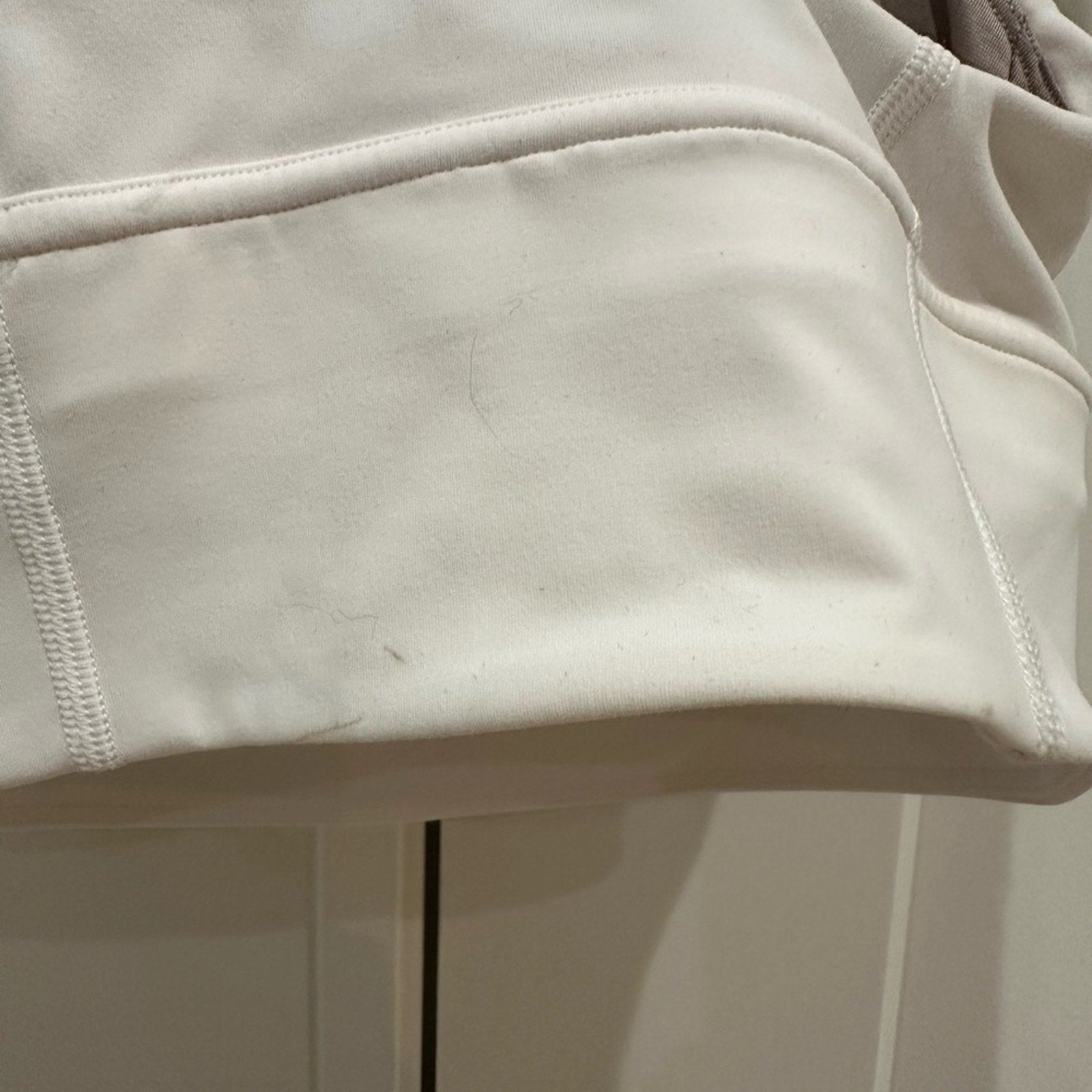 5 Lululemon Wunder Train Long-Line Bra *Medium Support in WHITE Sz 4 *FLAW