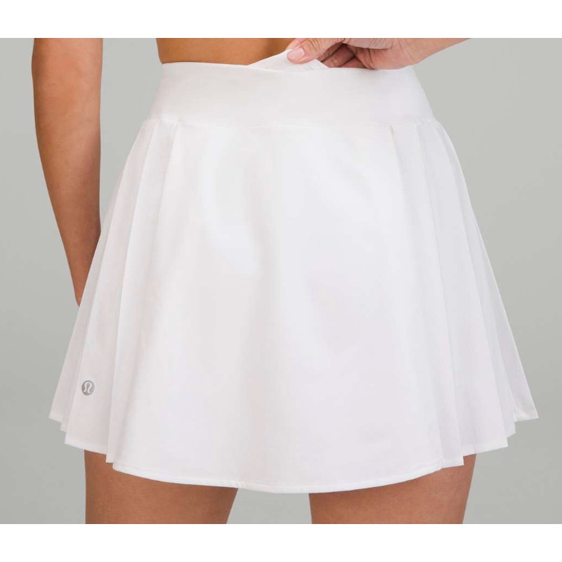 6521 LULULEMON Side-Pleat High-Rise Tennis Skirt White in Sz 8 **FLAW on Front