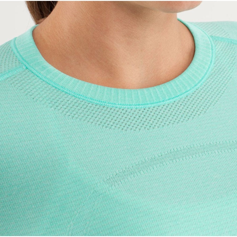 6940 - LULULEMON Swiftly Tech Long Sleeve Shirt in Menthol Sz 12 **