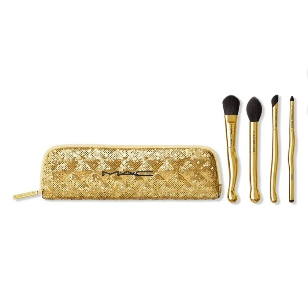 342 NEW MAC COSMETICS Golden Touch Mini Brush Kit, 5 Piece Set ($59.00)