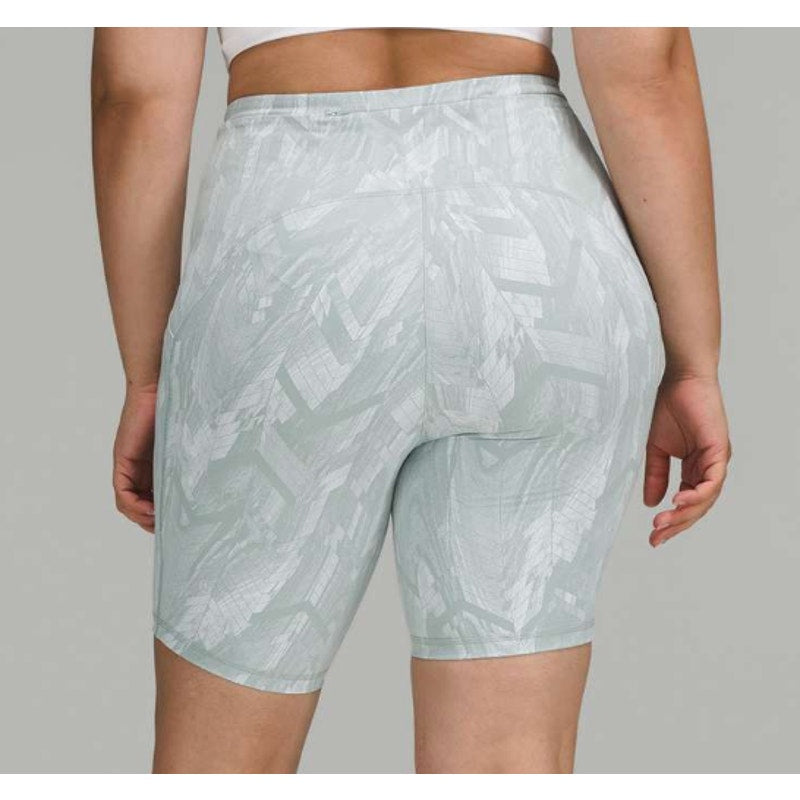 83 - Lululemon Swift Speed HR Short 8" Reverberate Chevron Jacquard Silver Sz 4