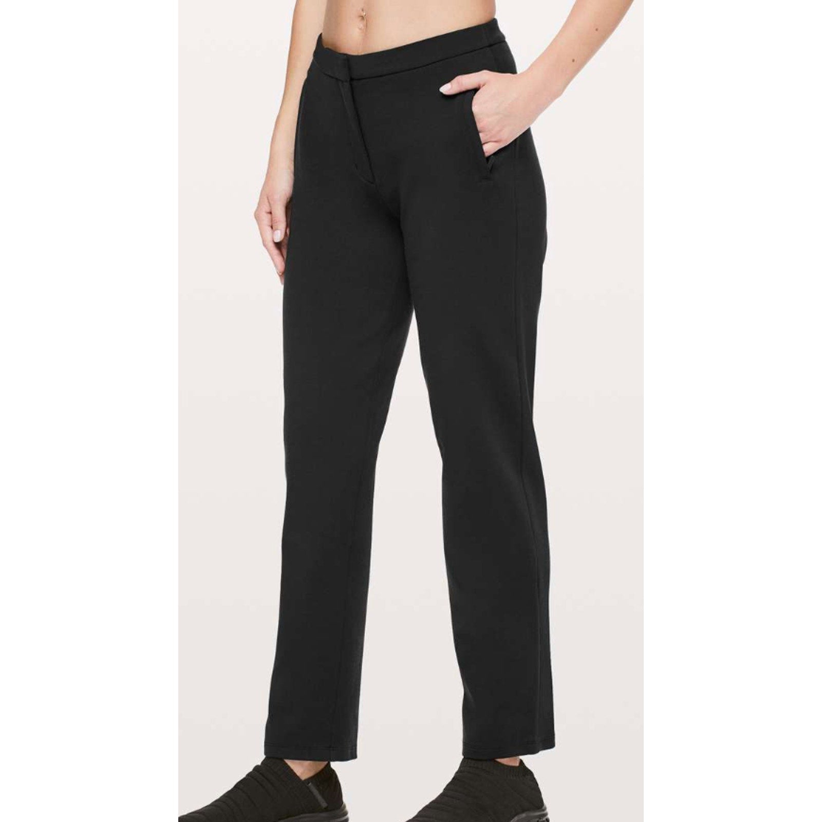 6736 LULULEMON On The Move Pant Ponte *28" Black Sz 6 *LOVED/AMAZING