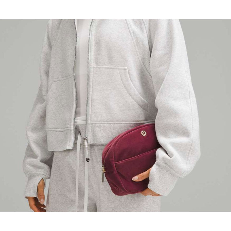 88 NWT LULULEMON Go Getter Pouch 2L *Velour Wine Berry / Gold