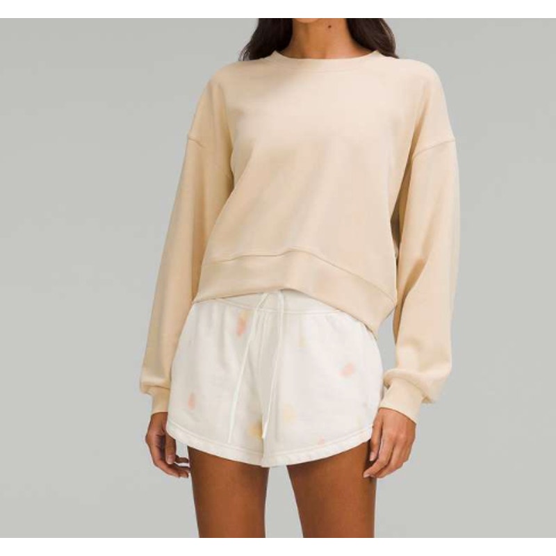 0301 LULULEMON Perfectly Oversized Cropped Crew *Softstreme Sz 4 *FLAW