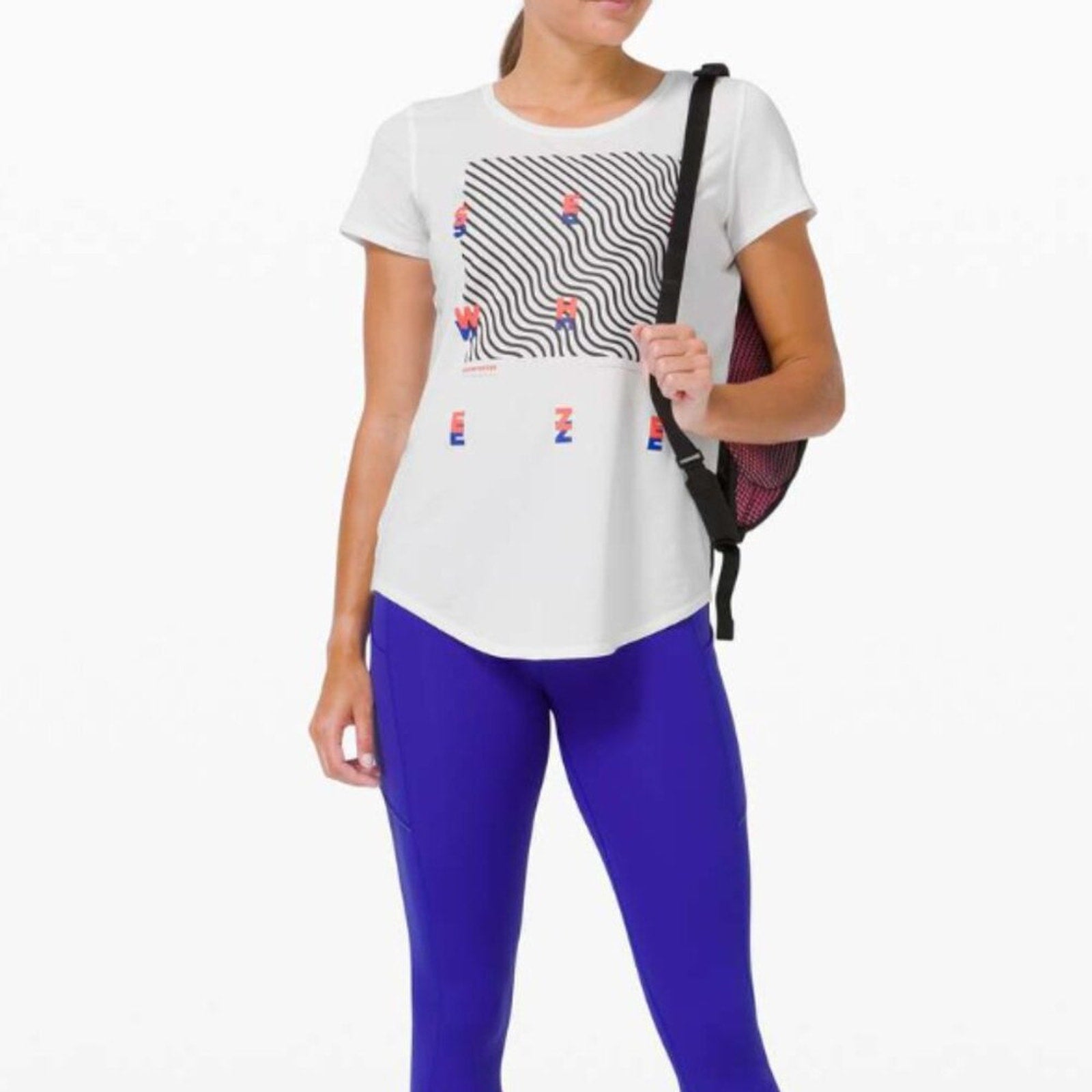 183 Lululemon Love Crew III *SeaWheeze White in M *COLLECTIBLE *RARE