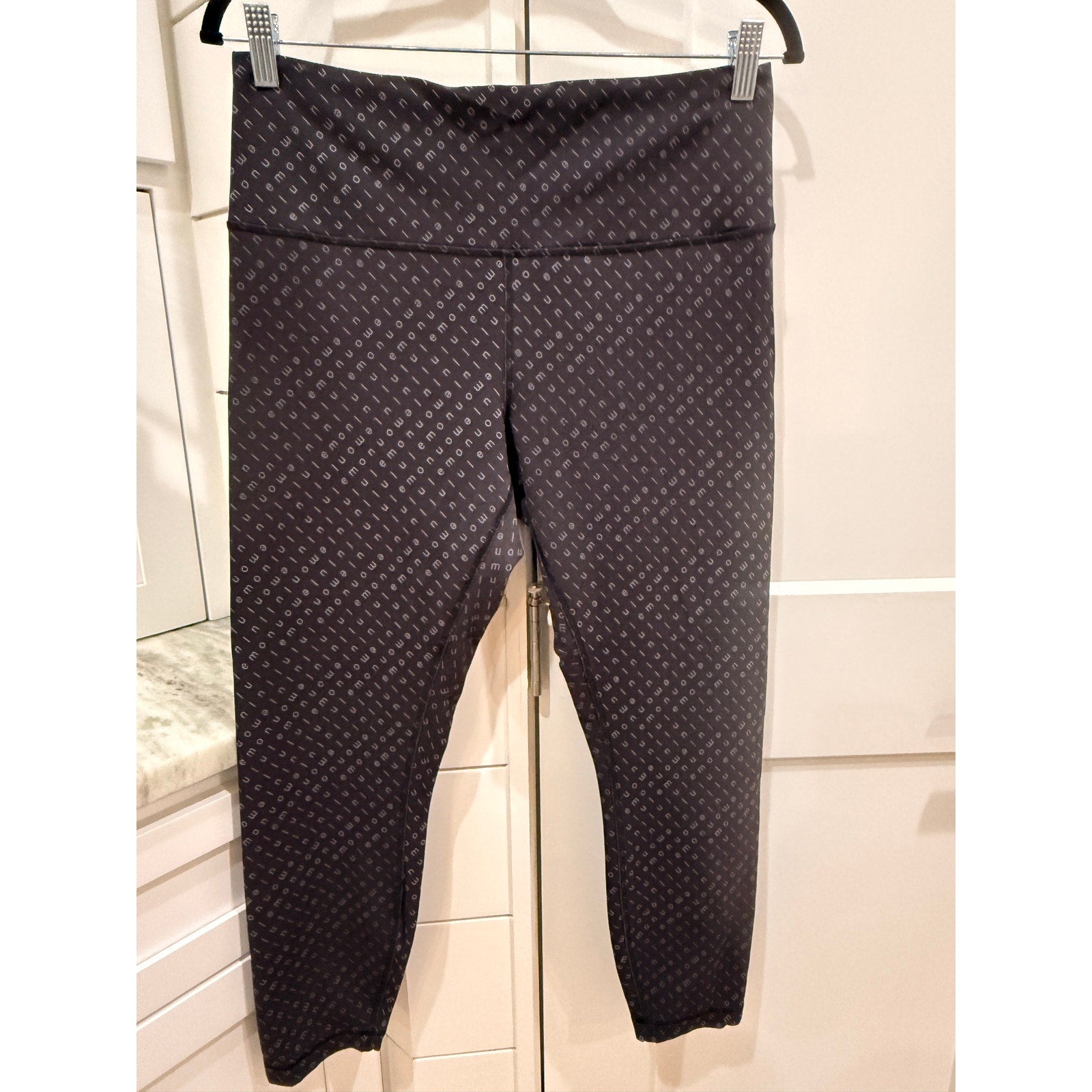 6735 Lululemon Wunder Train High-Rise Tight 25" Mirrorify Blk Sz 14 *RARE