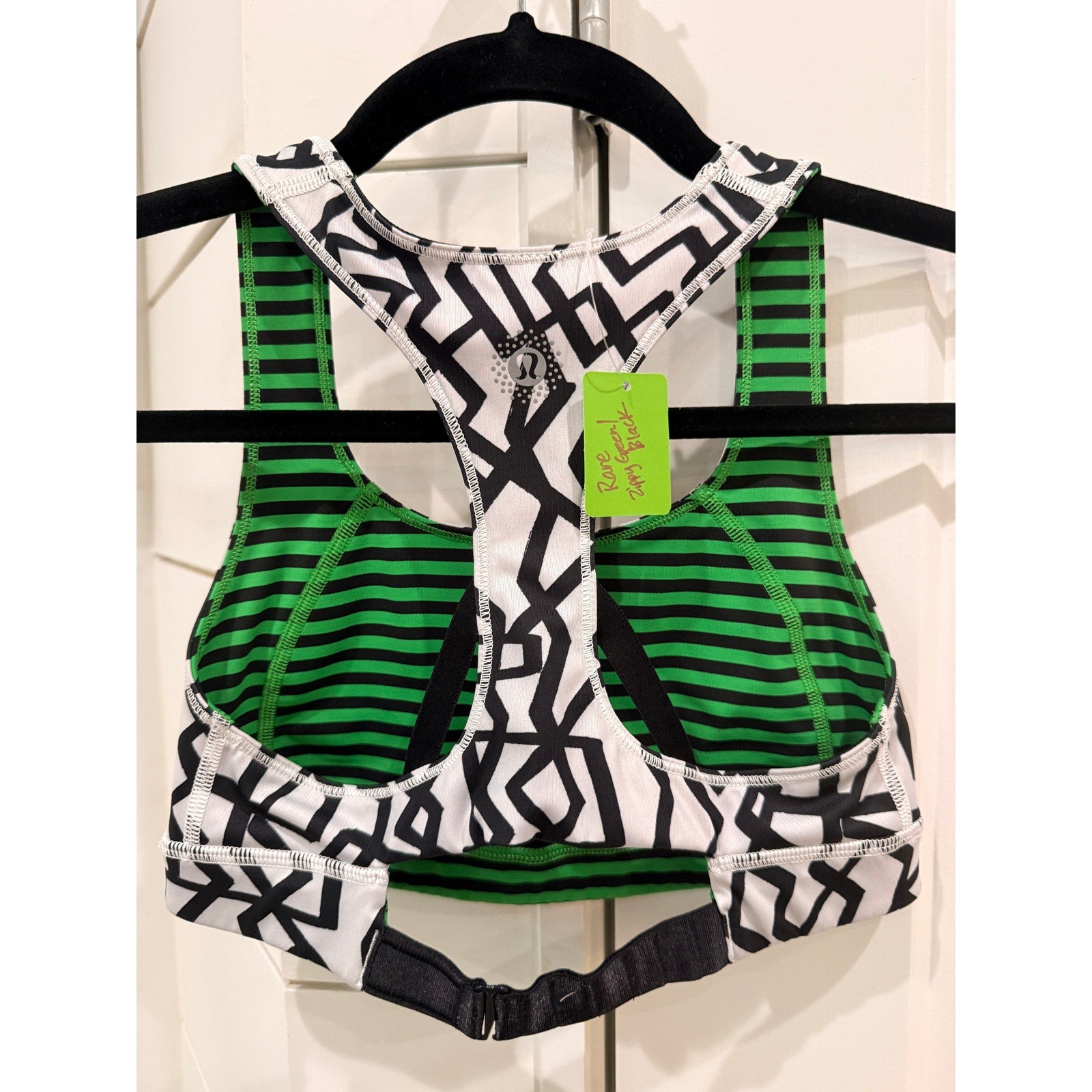 38 Lululemon Take 2 SEAWHEEZE (2015) reversible Sports Bra Sz 0/2 P2P= 12" *RARE