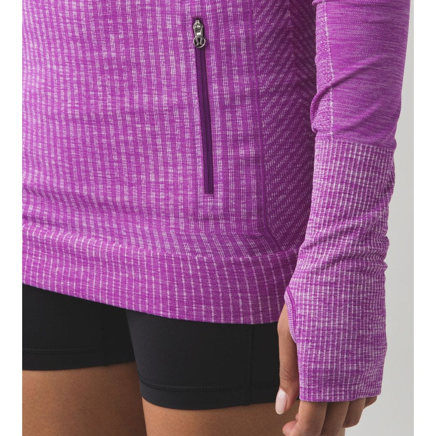 6990 LULULEMON Rest Less Hoodie Heathered Tender Violet P2P = 17" Sz 6