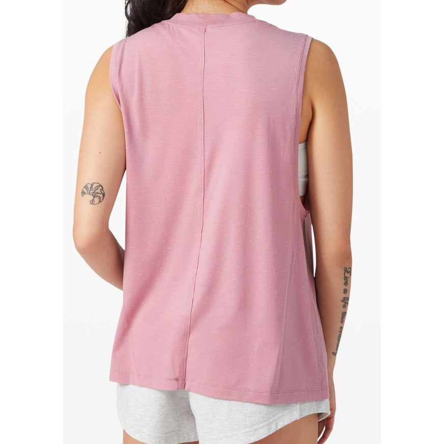 6546 - LULULEMON All Yours Boyfriend Tank Pink Taupe Sz 6 (Oversized)