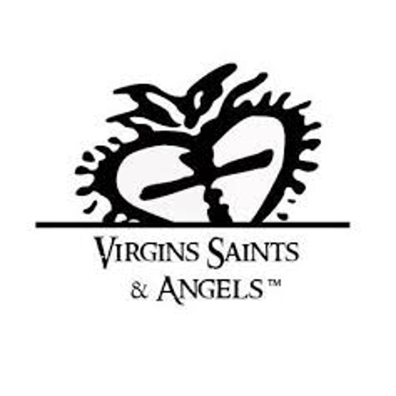 0275 Virgin Saints & Angels Magdalena 6mm Crystal light Blue - Gold *SOLD OUT