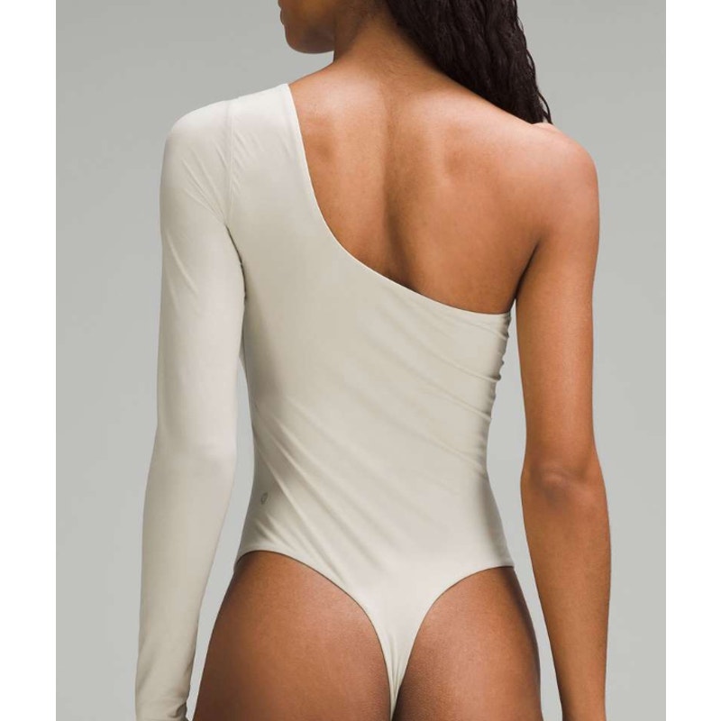 6877 NWT Lululemon Wundermost Ultra-Soft Nulu Long-Slv One-Shoulder Bodysuit in XS