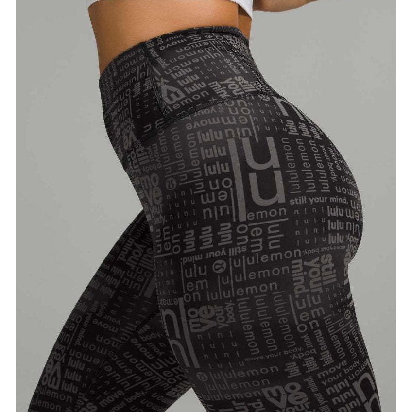 6606 Lululemon Wunder Train Contour Fit HighRise Tight 28" Ombre Blk Sz 12*RARE