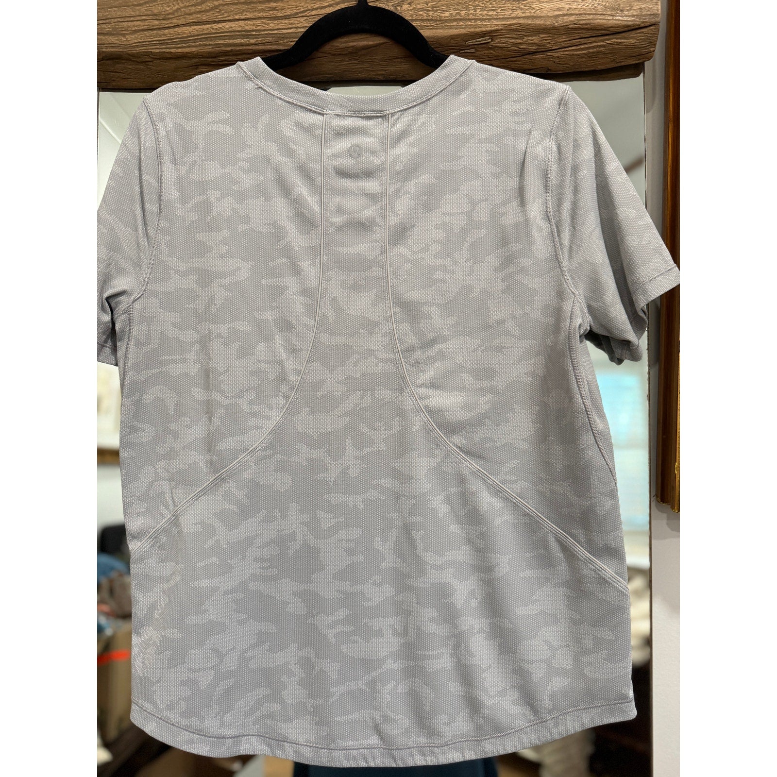 6995 Lululemon Long Distance Short Sleeve Incognito Camo SSL Silver Drop Alpine z 12