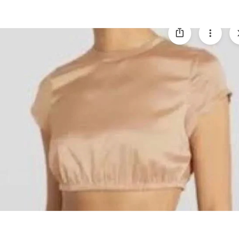 0080 SKIMS SATIN CROP TOP with BACK TIES Sz 3X