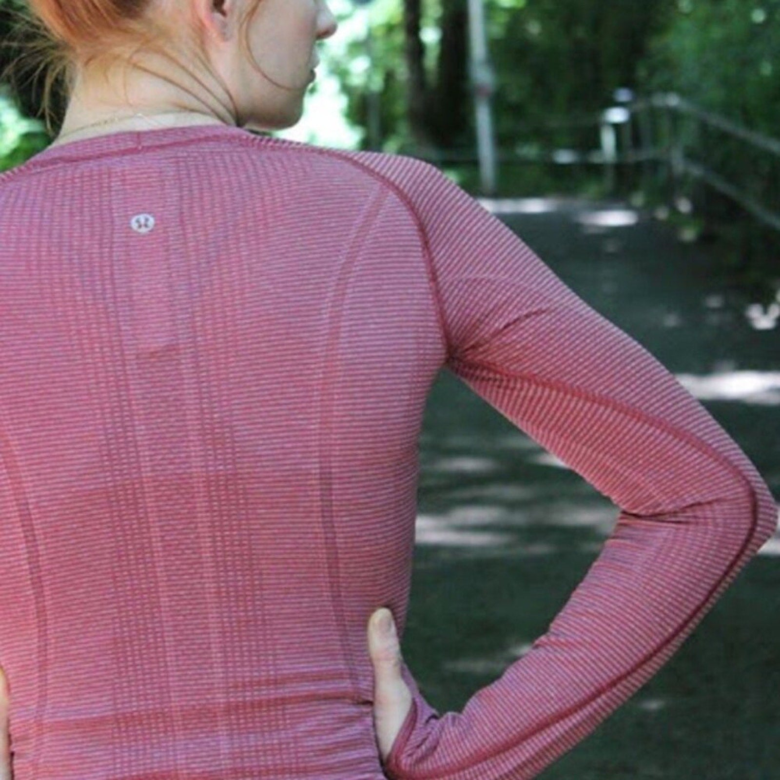 192 - Lululemon Swiftly Tech Long Sleeve Crew Heathered Rosewood sz 6