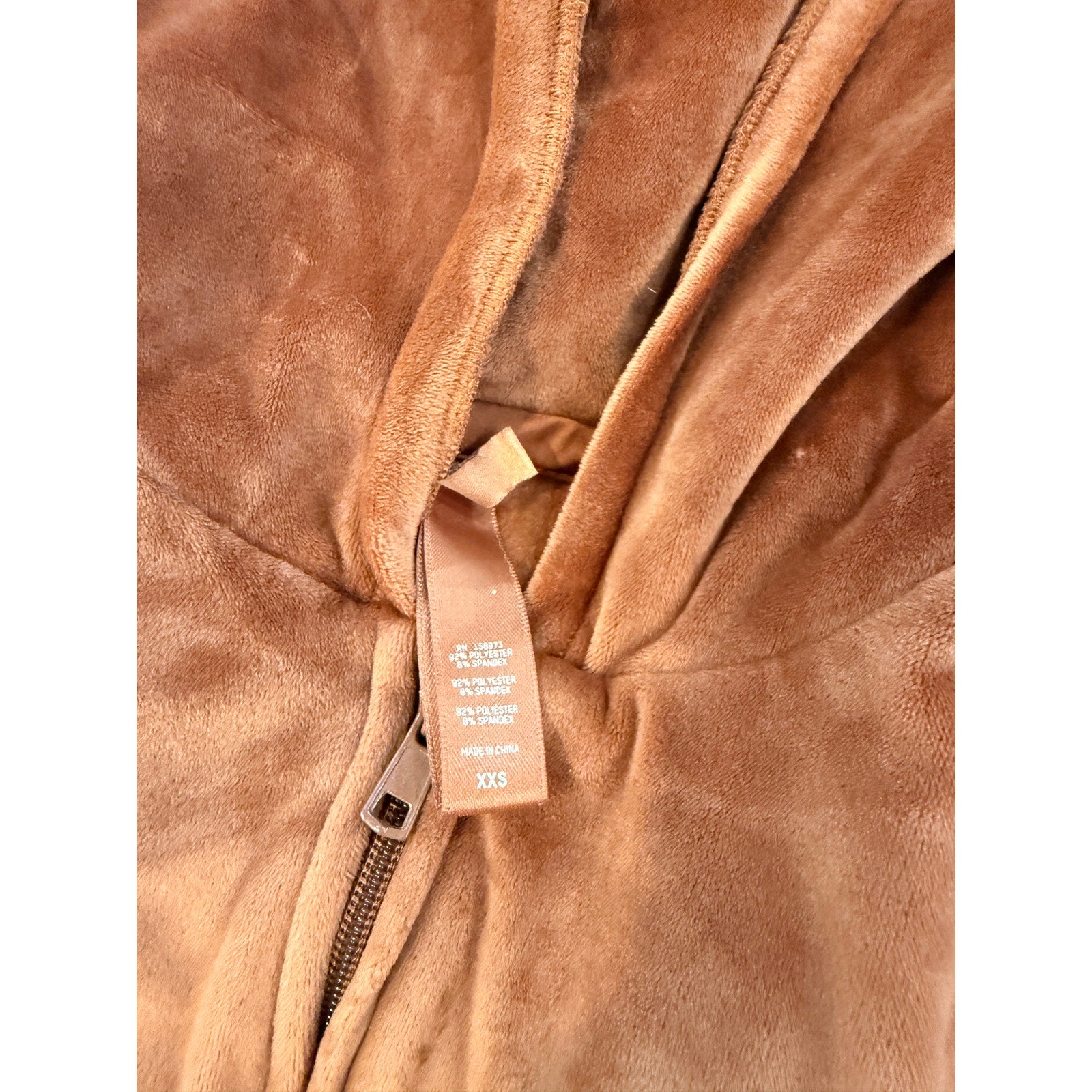 0227 SKIMS NWOT Velour Crop Zip Up Hoodie Sz XXS