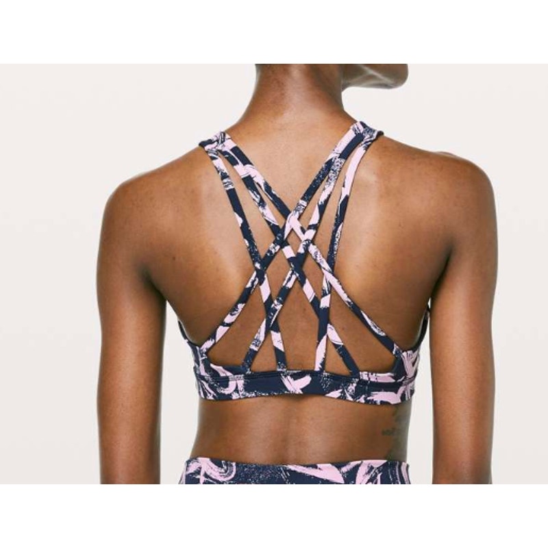33 - Lululemon Free To Be Serene Bra *High Neck in Graffiti Pop True Navy Sz 6